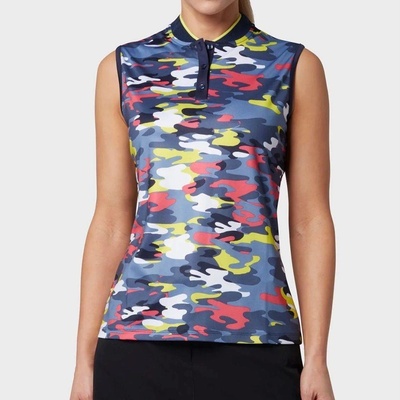 Callaway polokošeľa Golf SL MULTI COLOUR CAMO modrá/žltá/červená