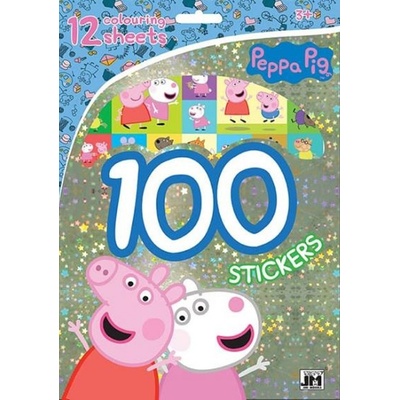 Peppa 100 samolepek s omalovánkovými listy