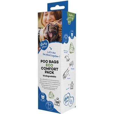 DUVO+ Biologicky rozložitelné sáčky na exkrementy v krabičce 300 sáčků 23 x 33,3 cm