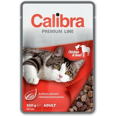 Calibra Premium Adult Kura & hovädzie 100 g