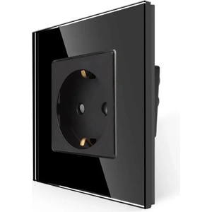 Luxon КОНТАКТ С ДЕТСКА ЗАЩИТА И РАМКА СТЪКЛО ЧЕРЕН luxon (737494803106)