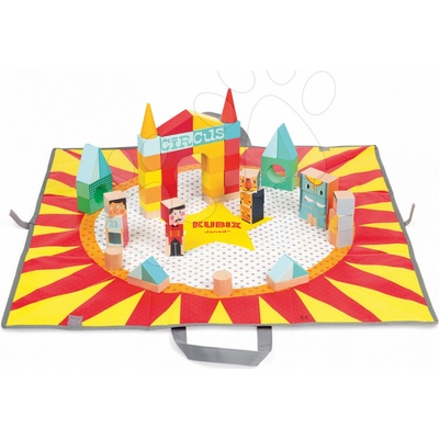 Janod kocky na podložke cirkus kubix