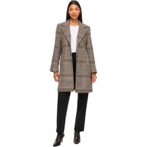 VILA Палто Vila Leova coat - Brown (Coffee Bean / Checks Anna)