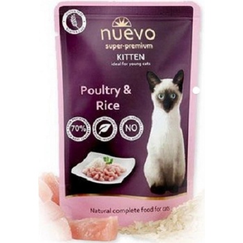 Nuevo cat Kitten Poultry with Rice 16 x 85 g