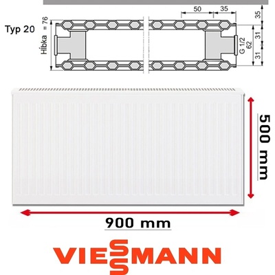 Viessmann 20 500 x 900 mm