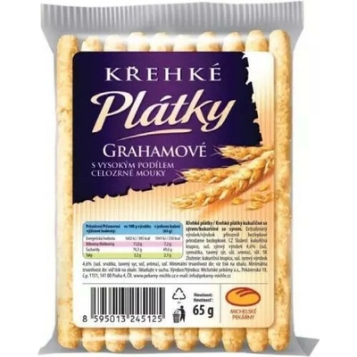 MICHELSKÉ PEKÁRNY Dobré pečivo Plátky křehké grahamové 6 x 65 g