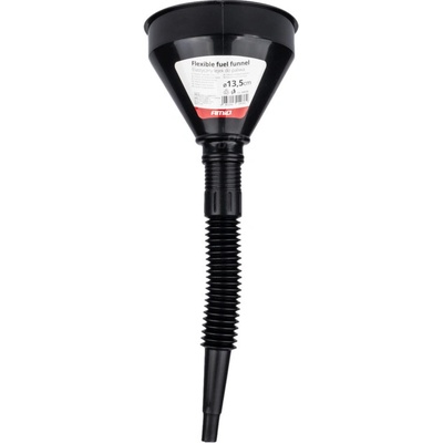 Flexibilný univerzálny lievik, Čierna, So sitkom, 13.5 cm