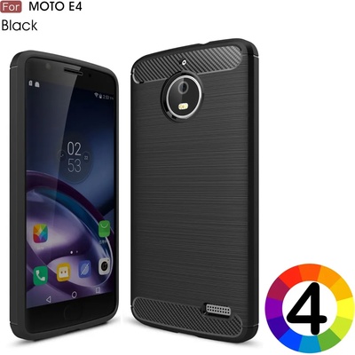 Motorola Moto E4 Удароустойчив Carbon Fiber Калъф и Протектор
