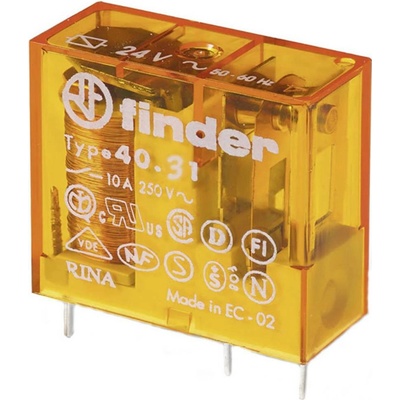 Finder 40.31.8.024.0000, 40.31.8.024.0000-50 relé do DPS, monostabilní, 1 cívka, 250 V/AC, 12 A, 50 ks
