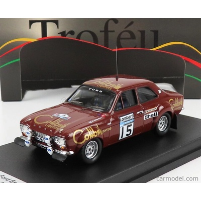 Trofeu Ford england Escort Mki night Version N 15 Rally Rac Lombard 1974 M.allen P.white Brown 1:43