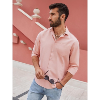 Ombre Clothing Светлорозова мъжка риза Ombre Clothing Ombre Clothing | Rozov | МЪЖЕ | L