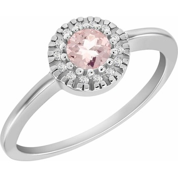 Eppi Zlatý zásnubný prsteň s morganitom a diamantmi Vale R35641