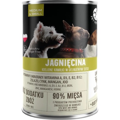 PetRepublic Adult kousky v omáčce s jehněčím 6 x 400 g