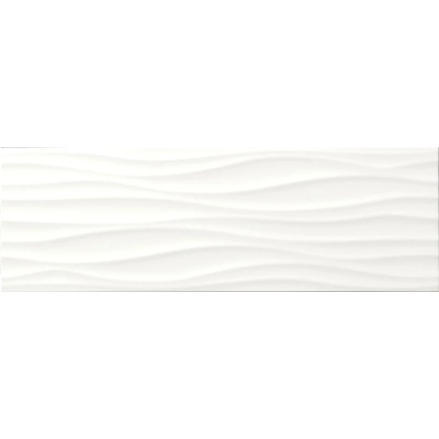 Stn Ceramica White Elegance Blanco Waves bílý lesklý 25 x 75 x 0,95 cm 1,312m²
