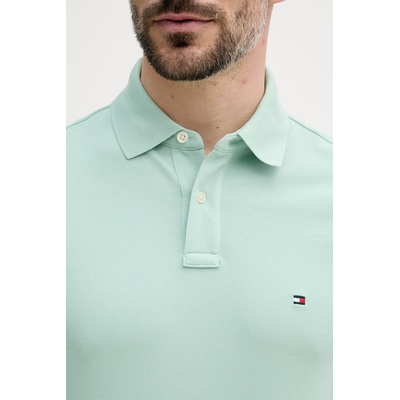 Tommy Hilfiger тениска с яка мъжка от памук с еластан (MW0MW17770.)