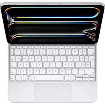 Apple IPAD Pro 11 (2024) Калъф за клавиатура APPLE MAGIC KEYBOARD с гнездо Type-C, съвместим с M4, БЯЛ MWR03MG/A (MWR03MG/A)