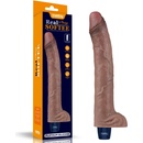 LoveToy Real Softee Vibrating Dildo 10.5" Brown