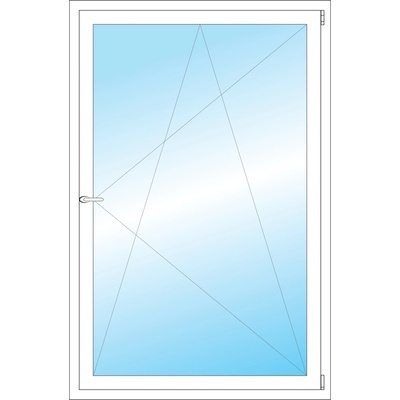 Okna Hned Plastové okno 1050 x 1600 mm bílé otevíravé a sklopné pravé