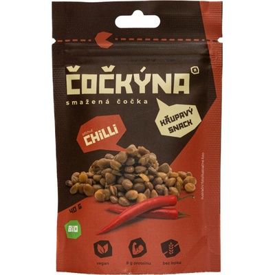 Čočkýna Smažená Čočka Bio chilli 40 g
