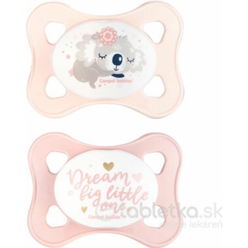 Canpol Babies symetrických silikon cumlíkov Sleepy Koala ružová 2 ks