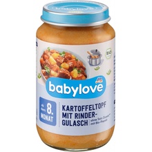 Babylove Bio brambory karotka hovězí maso & hrášek 250 g