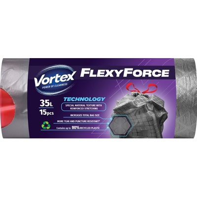 Vortex Торби за отпадъци Vortex - Flexy Force, 35 l, 15 броя (1100035256)