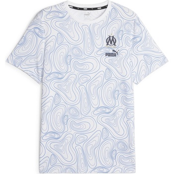 PUMA Тениска Puma Olympique De Marseille All Over Print T-Shirt 2023 2024 Adults - White