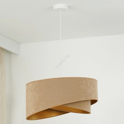 Brilagi - LED Пендел LYRA 1xE27/15W/230V кафяв/златист (BG1729)