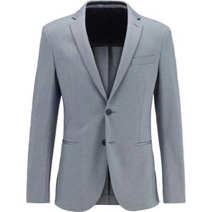 Hugo Сако Hugo Men's 's Long Sleeve Zip Tailored Fit Blazer - Open Blue