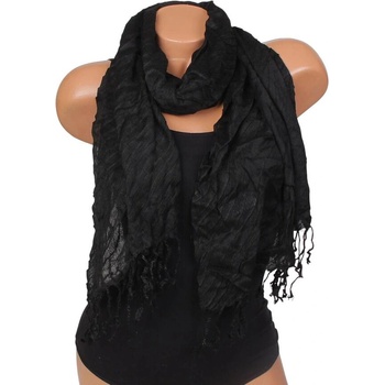 Черен шал с ресни