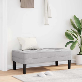 vidaXL Пейка с възглавница Облачно сиво 113 x 57 x 39 см текстил (42001944)