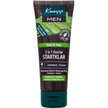 Kneipp Men Ready to Go 2 in 1 (Startklar) освежаващ душ гел с лимонова трева и гуарана 75 ml за мъже