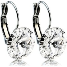 Swarovski Elements Rivoli stříbrné visací bílé kulaté 31229.1 Crystal bílá čirá křišťálová