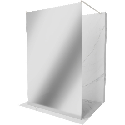 Mexen Kioto самостоятелна душ стена 110 х 200 см, огледало 8 мм, матов никел - 800-110-002-97-50 (800-110-002-97-50)