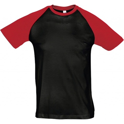 Soľs Funky pánske tričko black red