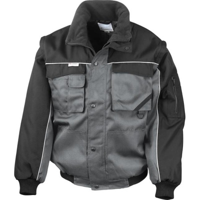 Result WorkGuard R071X pracovná bunda s odnímateľnými rukávmi 30.071X GreyBlack