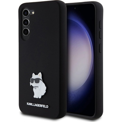 Karl Lagerfeld Silicone Samsung Galaxy S23 Plus Choupette kovový odznak KLHCS23MSMHCNPK