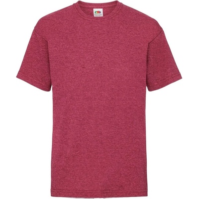 Fruit of the Loom Cotton T-shirt tmavočervená