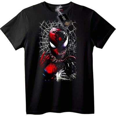 NOONEBRAND Тениска Spider-Man срещу Venom - XXS, White