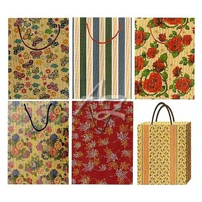 IMP dárková taška 280x340x90mm Craft Hnědá potisk mix