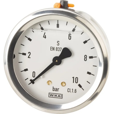 WIKA 213.53 O63 0-10 bar 1/4" cl. 1, 6 Манометър глицеринов аксиален (9022210)