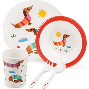 Rex London Детски комплект от за хранене 5 бр. Sunny Sausage Dog - Rex London (30785)