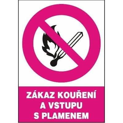 Samolepka Zákaz kouření a vstupu s plamenem