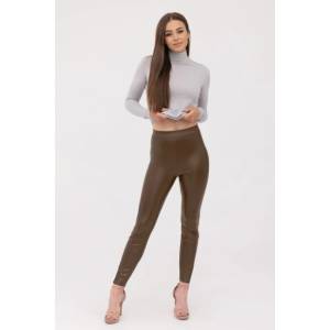 Gatta Bodywear Дамските клин от изкуствена кожаEH-79202-Brąz - Черен, размер M