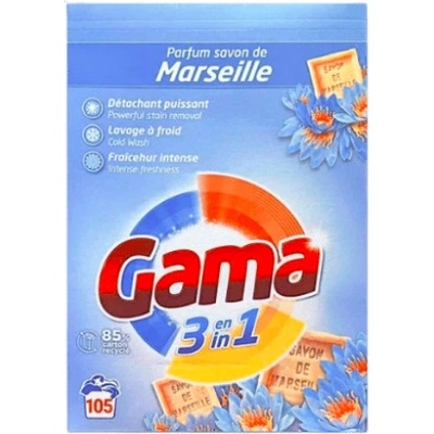 Vizir Gama Parfum savon de Marseille 3v1 Univerzální Prací prášek se svěží vůní 105 PD
