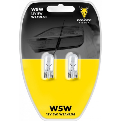 Coyote Vision 50136 W5W W2,1x9,5d 12V 5W celosklo 2 ks