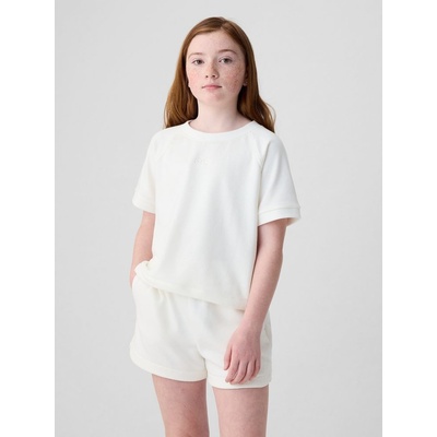 GAP 427789-03 dětská mikina s krátkým rukávem bílá