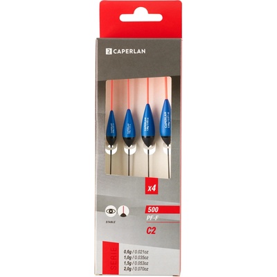 CAPERLAN Sada 4 splávků na rybolov na plavanou C2 PF-F500 0,6g, 1g, 1,5g, 2g