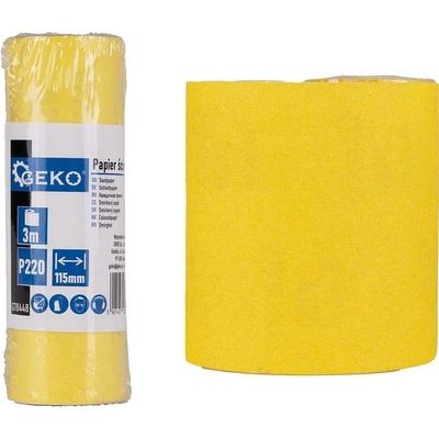 Brusný papír – role 115 mm × 3 m, zrnitost P220 | Geko