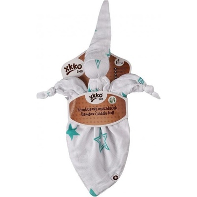 Kikko bambusový maznáčik XKKO BMB Stars Turquoise Stars